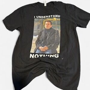 Black men's The Office Michael Scott "I Understand Nothing" graphic tee Size M